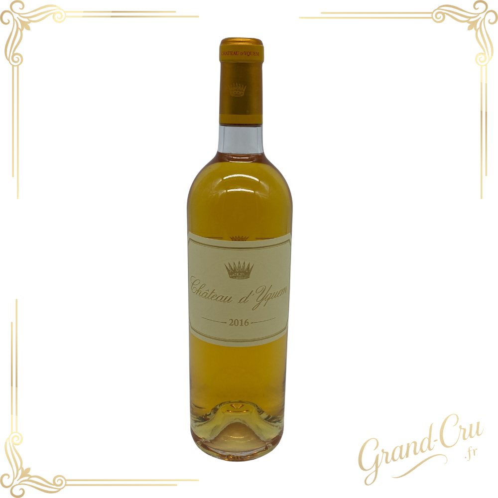Bouteille de Château d’Yquem 2016, grand vin liquoreux de Sauternes au style noble et raffiné