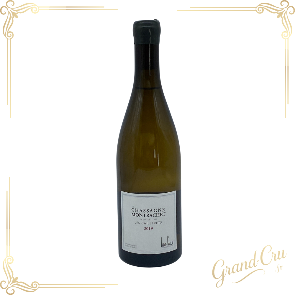 Bouteille de Chassagne-Montrachet 1er Cru Les Caillerets 2019, grand vin blanc de précision du Domaine Lamy-Caillat