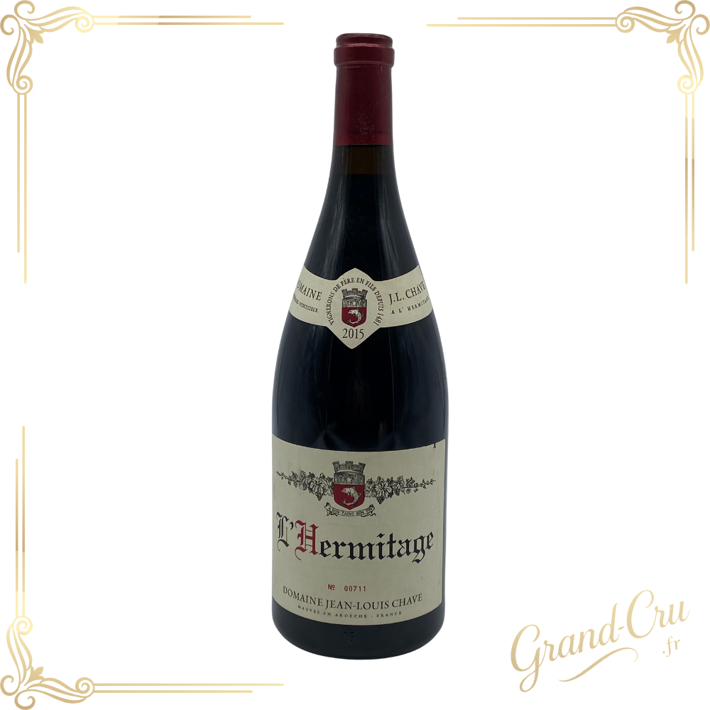 Magnum d’Hermitage Rouge 2015, Syrah majestueuse et profonde du Domaine Jean-Louis Chave en vallée du Rhône