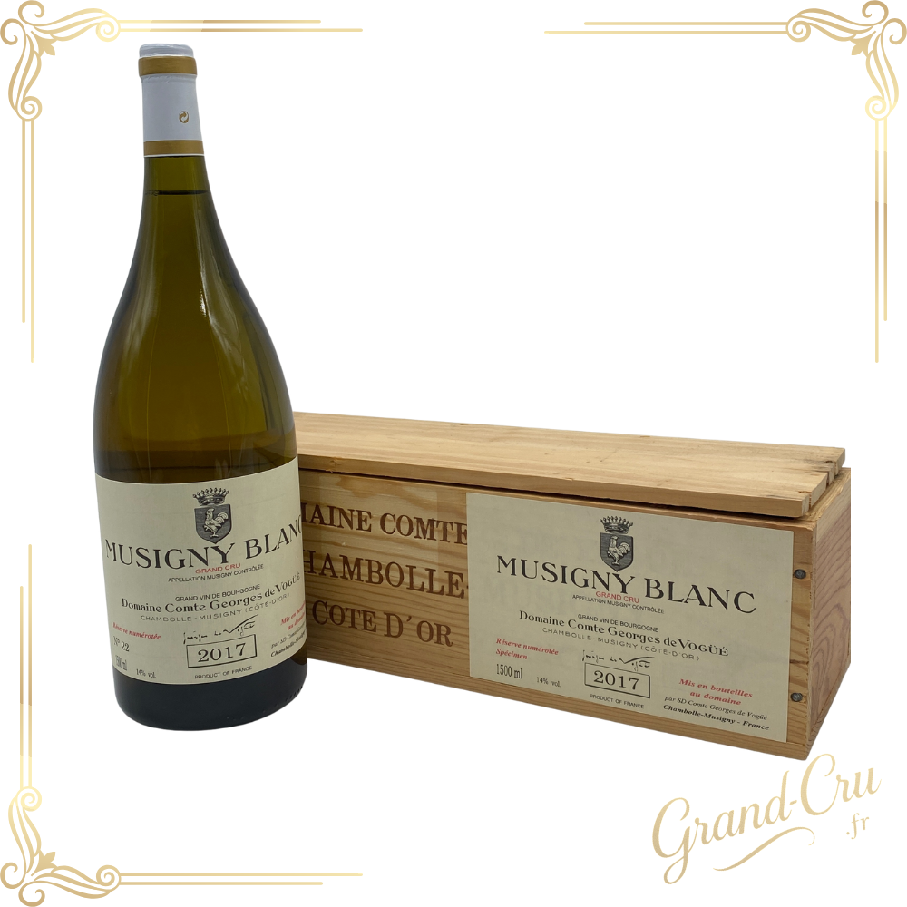 Magnum de Musigny Blanc Grand Cru 2017, vin blanc rare et noble du Domaine Comte Georges de Vogüé en Bourgogne