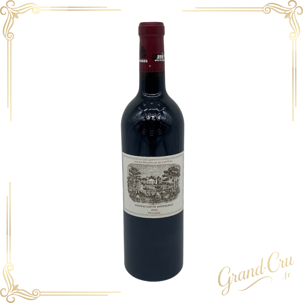 Bouteille de Château Lafite Rothschild 2020, grand cru classé de Pauillac, vin rouge d’exception de Bordeaux