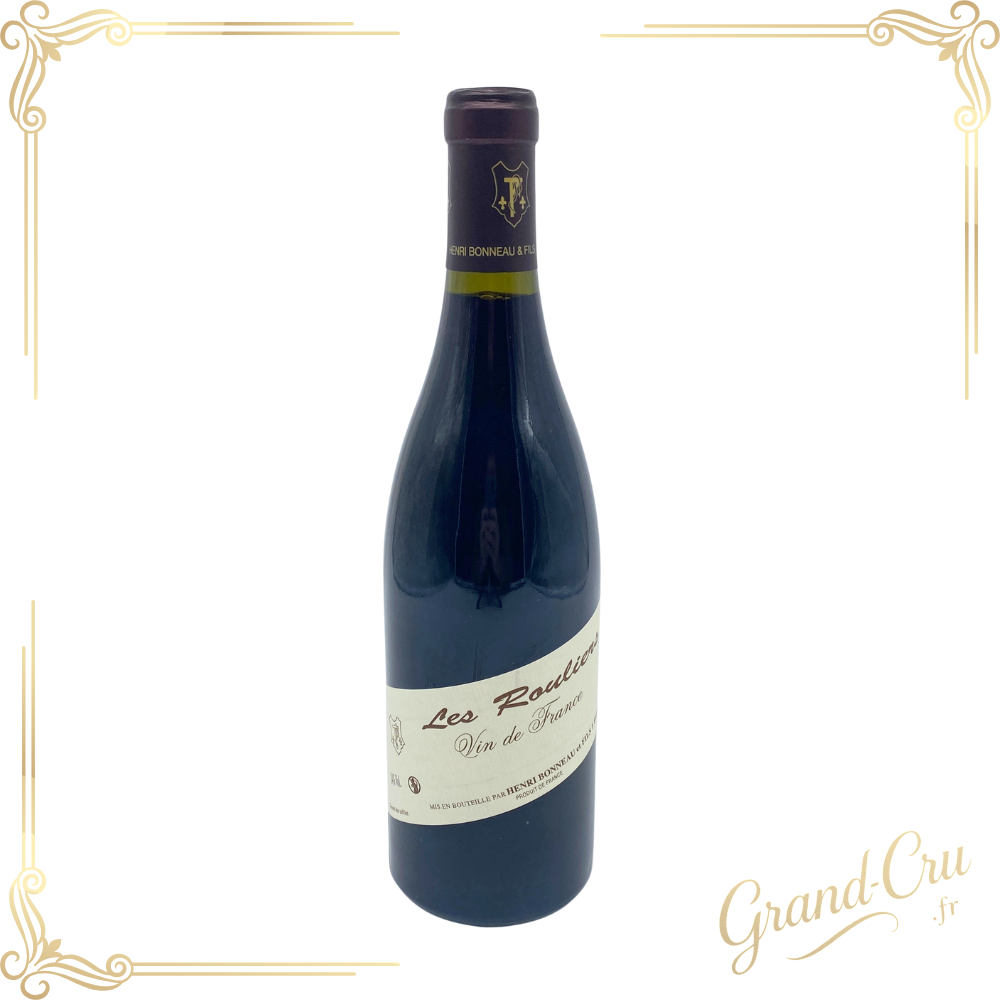 Bouteille de Les Rouliers d’Henri Bonneau, vin rouge rare du Rhône, au style soyeux et aromatique, issu de vieilles vignes de Grenache sur www.grand-cru.fr